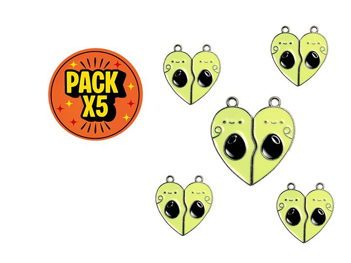 Dije Esmaltado Divisible Paltas Plateado